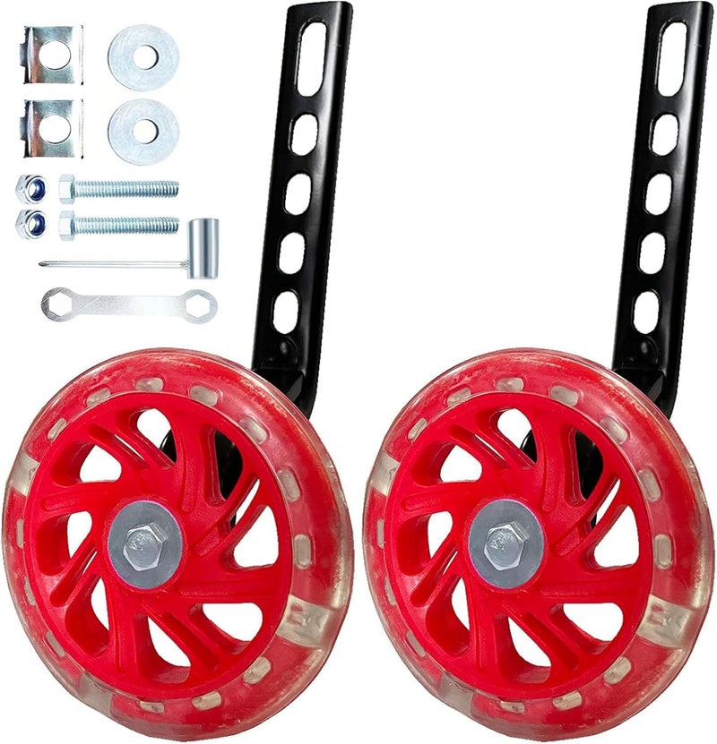 YTKD Training Wheels for Bicycle,Flash Mute Wheel Compatible for Bikes of 12-20 Inch 1 Pair - Image 1